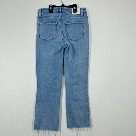 Paige Women's Size 26 Denim Jeans Cindy Raw Hem Light‎ Wash High Rise Classic - Picture 6 of 8